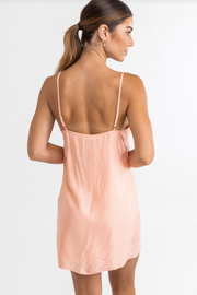 Bonnie Slip Mini Dress - Washed Peach