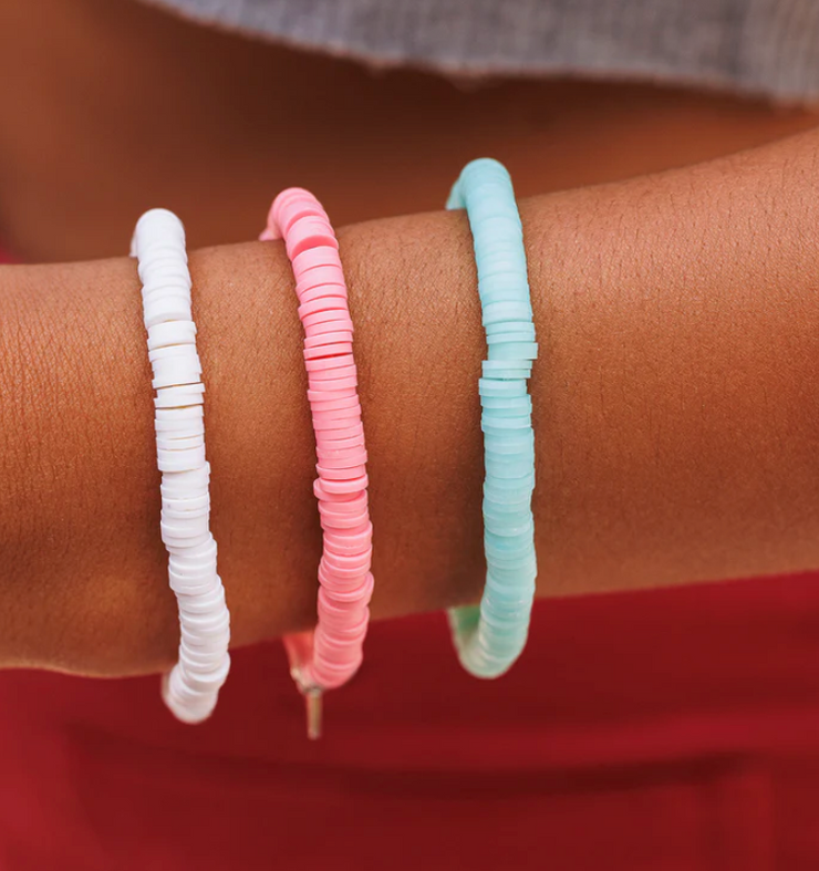 Pastel Disc Stretch Bracelet