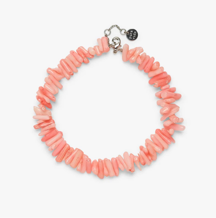 Coral Chain Anklet - Pink
