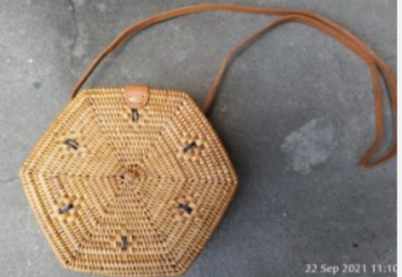Hexagon Rattan Bag