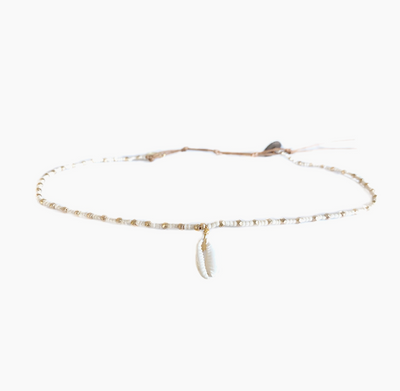 Sunny Skies Seed Bead Shell Necklace