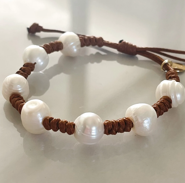 Capri Pearl Woven Bracelet