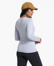 Long-Sleeve Lux Crew - Platinum Heather