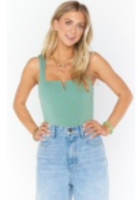Arlo Bodysuit - Sage Slinky Stretch