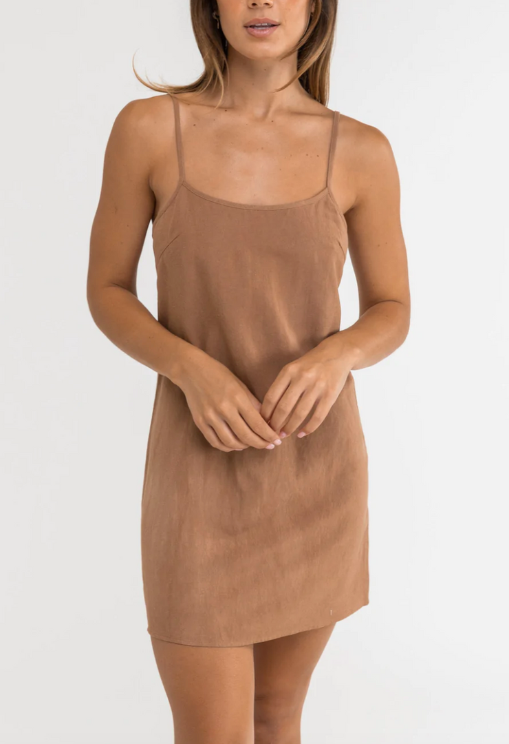 Classic Slip Dress - Caramel