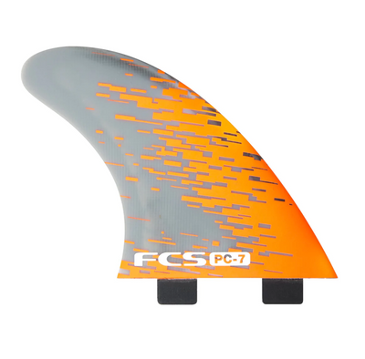 FCS PC Tri Fins - Large - Orange Smoke