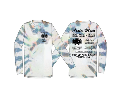 Mashed Long Sleeve Tee - White Tie Dye