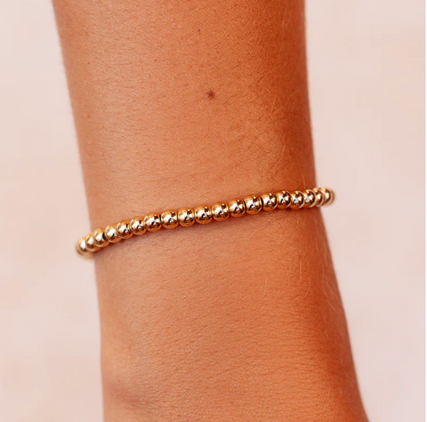 Metal Bead Bracelet - Gold