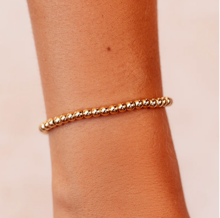 Metal Bead Bracelet - Gold