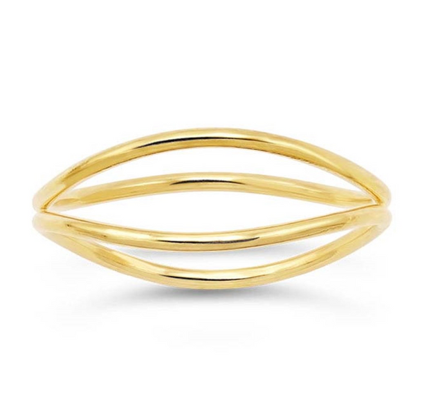 Gypsy Life Yellow Gold-Filled Wave Ring