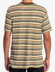 Ramshackle Micro Stripe Tee - Bombay Brown