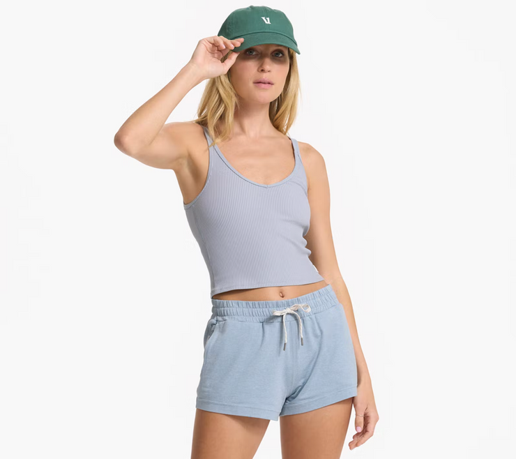 Rib Crop Tank - Light Cloud