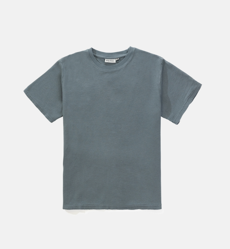 Textured SS T-Shirt - Stone Blue