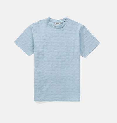 Dobby Stripe SS T-Shirt - Blue