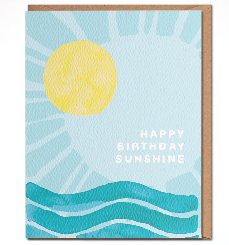 Happy Birthday Sunshine - Beach Birthday Card