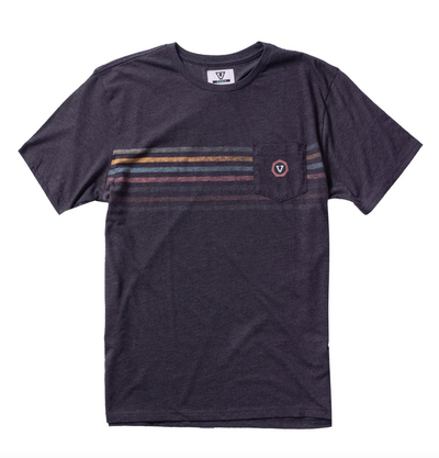 Parallels Ss Pkt Tee - Black Heather