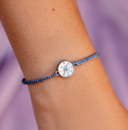 Mother Of Pearl Compass Bracelet - Columbia Blue