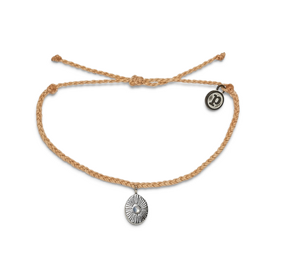 Sun Ray Silver Bracelet - Tan