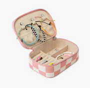 Pink Checkered Jewelry Case
