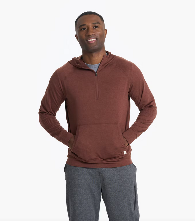 Ponto Performance Half Zip Hoodie - Cedar Heather