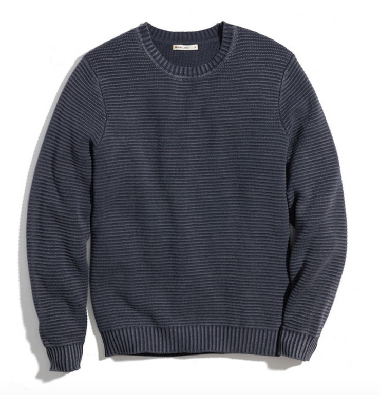 Garment Dye Crew Sweater - Washed Black
