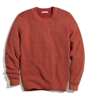 Garment Dye Crew Sweater in Amber Brown