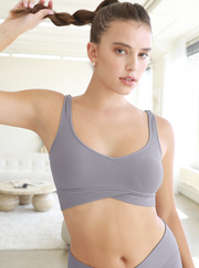 Ribbed Crossover Bra