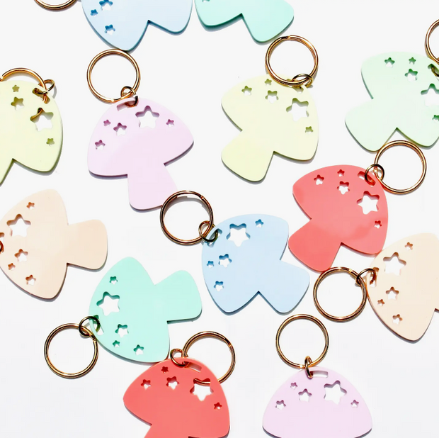 Mushroom Pastel Acrylic Keychain - Assorted