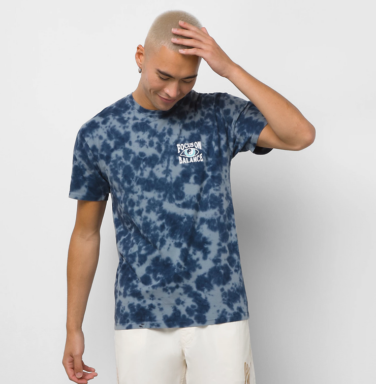 Focus On Balance Tie Die Tee - Stormy Weather / Dress Blues