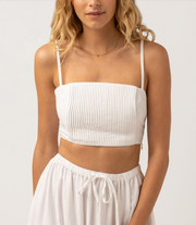 Quinn Crop Top - White