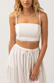 Quinn Crop Top - White