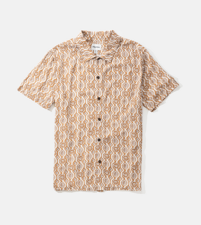 Floral Stripe SS Shirt - Butterscotch