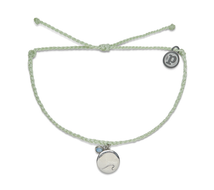 Ride the Wave Silver Charm - Mint