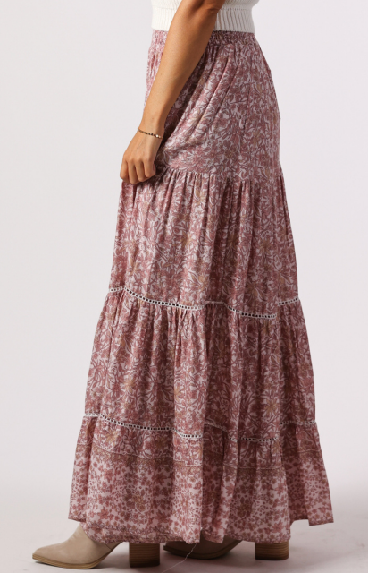 Cruz Maxi Skirt - Rose Water