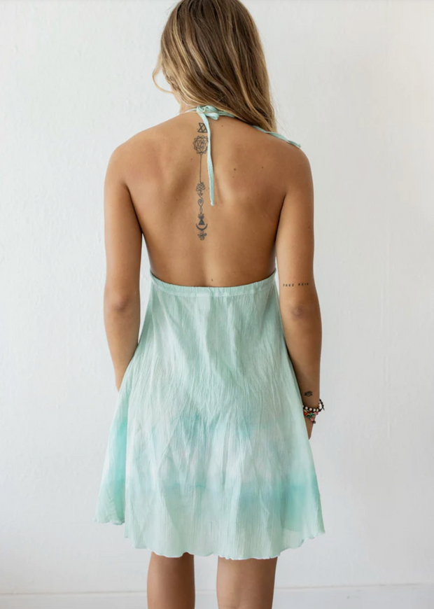 Relaxed Mini Dress - Aqua