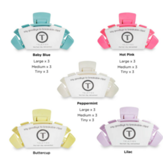 Teleties Medium Hair Clip - Assorted