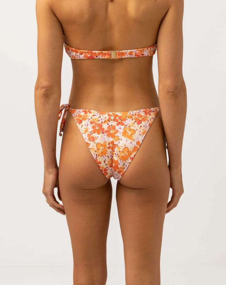 Rosa Floral Tie Side Hi - Cut Pant - Pink