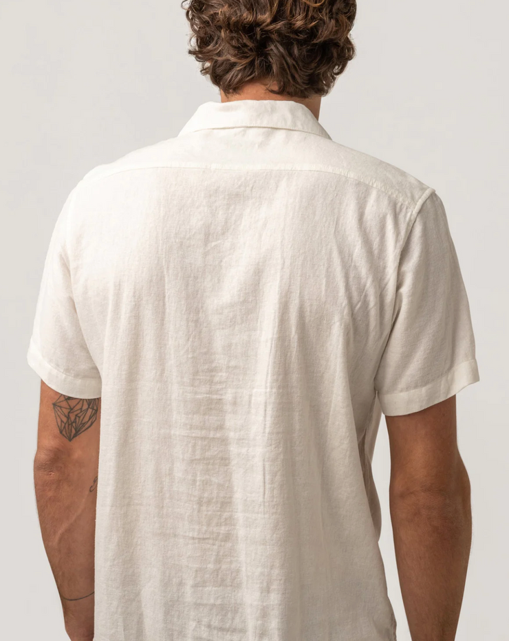 Cairo Cuban Linen SS Shirt - Natural