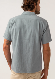 Textured Linen SS Shirt - Slate