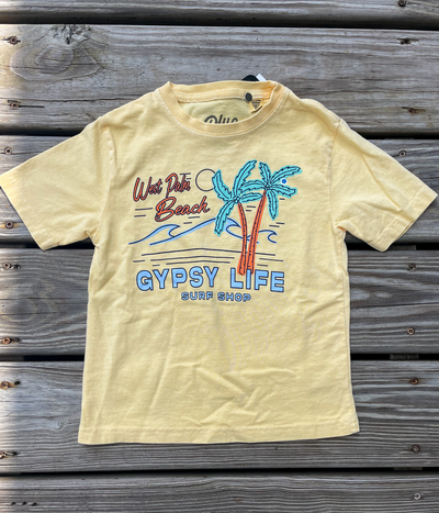 Gypsy Life Out of Pocket Screen-Resort Toddler Tee - Butter