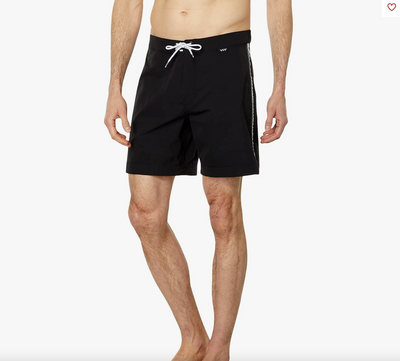 Ever-ride Solid Boardshort - Black/Clearly Aqua