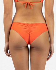 Classic Surf Cheeky Coverage Bikini Bottom - Tangerine