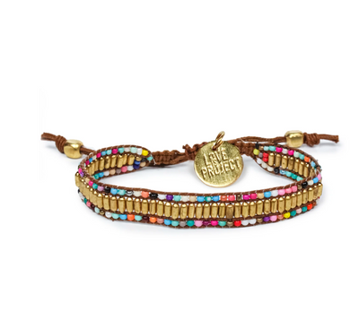 Skinny Gold Darjeeling Rainbow Bracelet