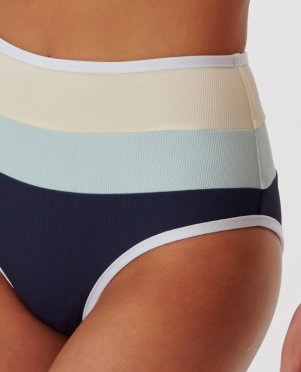 Heat Wave Good Coverage High Rise Bikini Pant - Navy