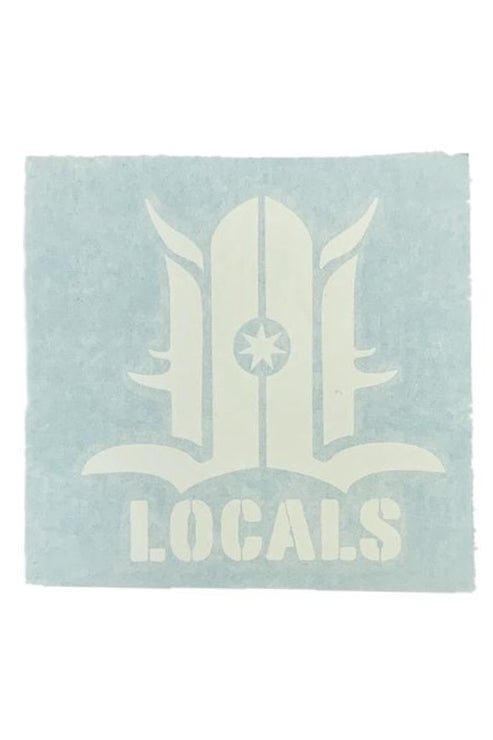 Locals White Logo Die Cut Sticker 3"