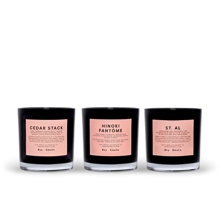 Cedar, Hinoki, and St. Al Votive Set