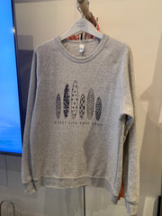 Gypsy Life Surf Shop - Quiver Collection - Eco-Fleece Sweatshirt - Light Grey