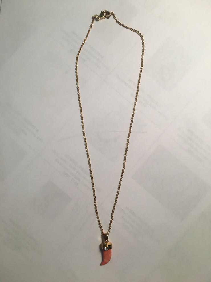 Greek Isles Collection - Coral Tooth Necklace