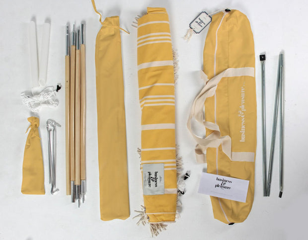 Vintage Yellow Beach Tent