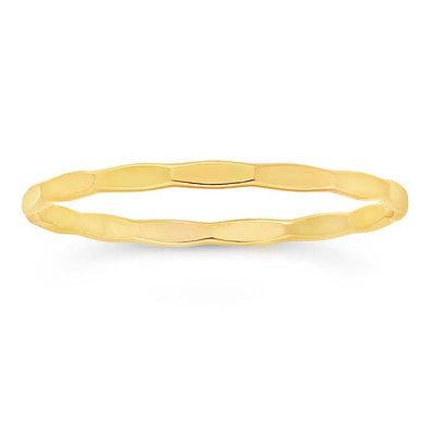 Gypsy Life 14k Yellow Gold-Filled Faceted Stackable Ring - 1.3mm